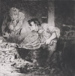 A hamisítók, 1843. alkotó: Charles Emile Jacque