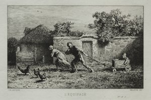 A felszerelés. alkotó: Charles Emile Jacque