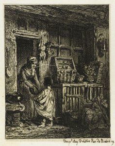 A gyümölcskereskedő és a gyermek alkotó: Charles Emile Jacque