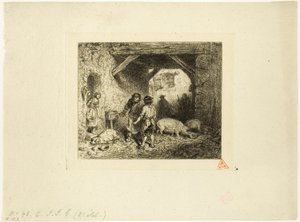 A disznóvágók alkotó: Charles Emile Jacque