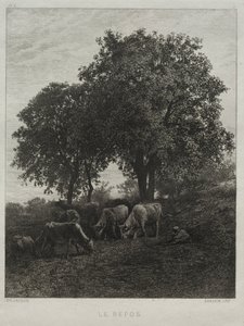 A nyugalom. alkotó: Charles Emile Jacque