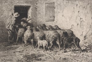 A visszatérés, 1864. alkotó: Charles Emile Jacque