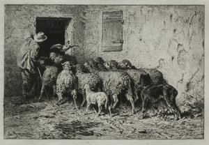 A visszatérés, 1864. alkotó: Charles Emile Jacque