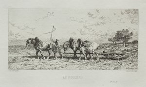 A görgő, 1868. alkotó: Charles Emile Jacque
