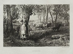 A Pásztorlány alkotó: Charles Emile Jacque
