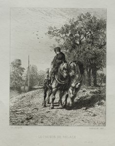 A vontatóút alkotó: Charles Emile Jacque