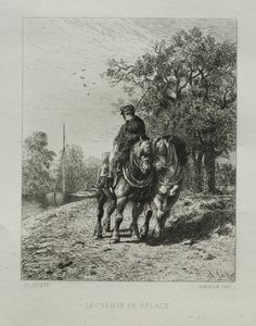 A vontatóút. alkotó: Charles Emile Jacque