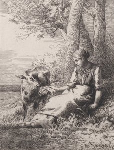 Egy barátság, 1867., 1867. alkotó: Charles Emile Jacque