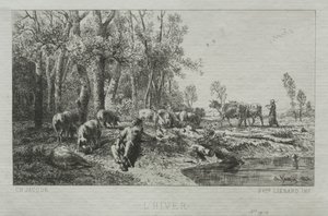 tél, 1864. alkotó: Charles Emile Jacque