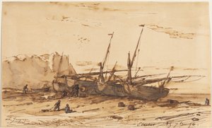 Étretat, 1854. alkotó: Charles Emile Jacque