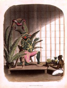 Hanuman, 31. tábla az „Oriental Drawings”-ből, Thomas Medland (1755-1823) metszete, pub. 1803 (akvatinta)
