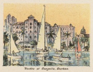 Dél-Afrika: jachtok Congellában, Durban (színes litográfia) alkotó: Charles Ernest Peers