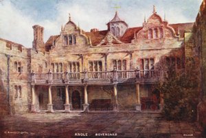 Knole House: Stone Court (színes litográfia) alkotó: Charles Essenhigh Corke