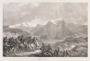 Rivoli csata, 19. század eleje (litho) alkotó: Charles Etienne Pierre Motte