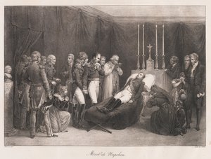 Napóleon halála, 19. század eleje alkotó: Charles Etienne Pierre Motte