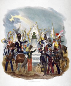 Különböző francia hadsereg egyenruhái és ezredei, 1823.