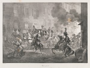 Pokolgép, 19. század eleje (litho) alkotó: Charles Etienne Pierre Motte