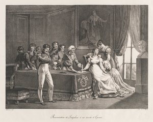 Josephine lemond a jogairól, korán 19. század (litho) alkotó: Charles Etienne Pierre Motte