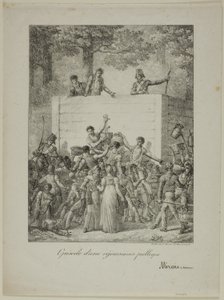 Nyilvános örvendezés alkotó: Charles Etienne Pierre Motte