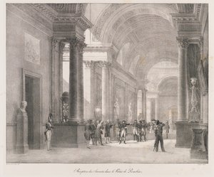 A savants fogadtatása, 19. század eleje (litho) alkotó: Charles Etienne Pierre Motte