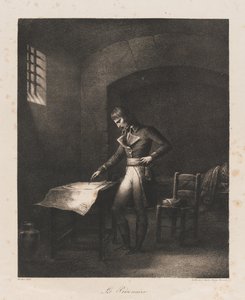 A fogoly, 19. század eleje (litho) alkotó: Charles Etienne Pierre Motte