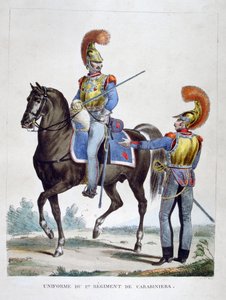 Az 1. Karabinierezred egyenruhája, Franciaország, 1823.