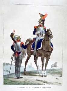 Az 1. Chasseurs ezred egyenruhája, Franciaország, 1823. alkotó: Charles Etienne Pierre Motte