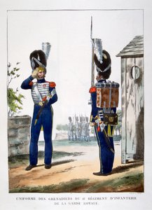 A gránátosok egyenruhája.. a francia királyi gárda, 1823.