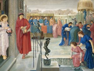 Preraffaelita festmények: Szent Teofil és az angyal. Szent Dorothea vértanúságának legendája (Sainte Dorothee, Dorothee de Cesaree) Murray, Charles Fairfax (1849-1919)