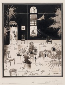 Klubélet Amerikában, a Picnickers, 1933 előtt (toll- és tintamosás papíron) alkotó: Charles Forbell