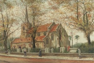 Kilátás a St Marys Churchre, Stoke Newington alkotó: Charles Francis