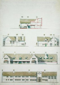 Lady Henry Somerset házát ajánlották az essexi Higham Woodfordban alkotó: Charles Francis Annesley Voysey