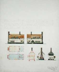 A.A. Voysey Esq. tervezett háza a Barnham Junction melletti Slindonban, Sussexben.