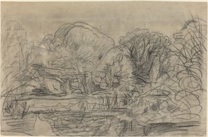 Egy erdei tó alkotó: Charles Francois Daubigny
