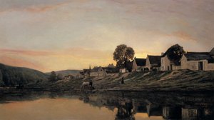 Egy falu Bonnieres mellett, 1861 alkotó: Charles Francois Daubigny