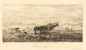 Strand Villerville-ben alkotó: Charles Francois Daubigny