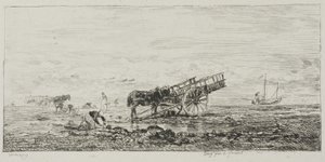 Strand Villerville-ben alkotó: Charles Francois Daubigny