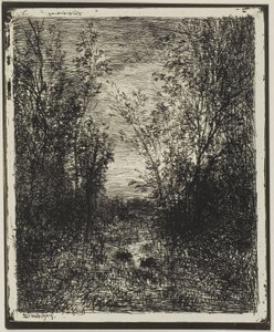 Brook a tisztáson alkotó: Charles Francois Daubigny
