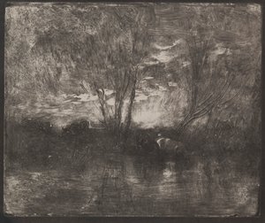 Tehenek egy itatóhelyen alkotó: Charles Francois Daubigny