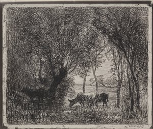 Tehenek az erdőben alkotó: Charles Francois Daubigny