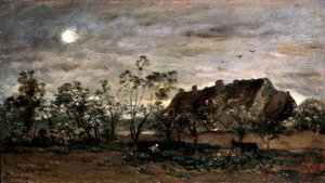 Este Honfleurben, 1860-as évek. alkotó: Charles Francois Daubigny