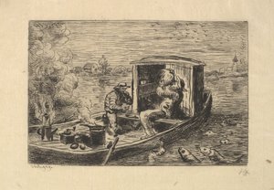 Étkezés, 1861. alkotó: Charles Francois Daubigny