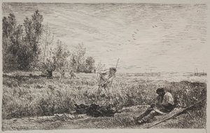 Széna kaszálása alkotó: Charles Francois Daubigny