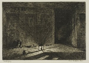Egy fogadó belseje (A fogadó folyosója) alkotó: Charles Francois Daubigny