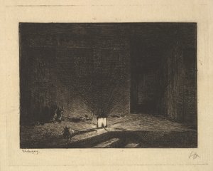 Egy fogadó belseje, 1861-62. alkotó: Charles Francois Daubigny