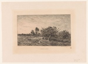 Táj almafákkal Pommiers és Auvers. (cím a tárgyon) alkotó: Charles Francois Daubigny