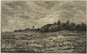 A Pre des Graves Villerville-ben (Calvados) alkotó: Charles Francois Daubigny
