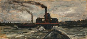 Folyami hajó alkotó: Charles Francois Daubigny