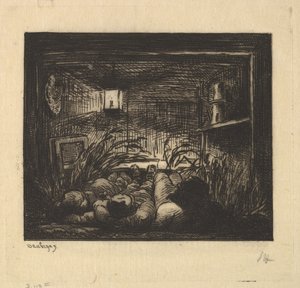 Alvás a hajó fedélzetén, 1861. alkotó: Charles Francois Daubigny