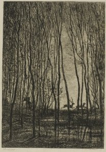 Szarvasok az erdőben alkotó: Charles Francois Daubigny